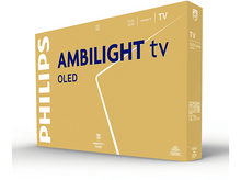 Charger l&#39;image dans la galerie, Boîte en carton avec TV Philips Ambilight, Série OLED, TV OLED imprimé.
