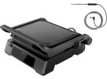 Charger l&#39;image dans la galerie, Un grill Philips noir avec une sonde de température sur fond blanc.
