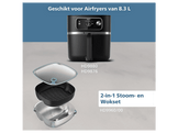 PHILIPS Accessoire pour ensemble vapeur et sauté AirfryerXXL 8.3 l 2-en-1 (HD9960/00)