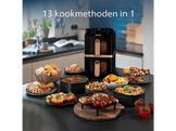 PHILIPS Airfryer à double panier empilé série 4000 - 10 litres - NA462/70 Friteuse à air chaud
