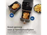 PHILIPS Airfryer à double panier empilé série 4000 - 10 litres - NA462/70 Friteuse à air chaud