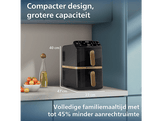 PHILIPS Airfryer à double panier empilé série 4000 - 10 litres - NA462/70 Friteuse à air chaud