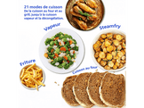 PHILIPS  Airfryer 5000-serie avec fonction vapeur - Rail extensible – NA547/07 -  Nettoyage vapeur - SteamFry - 7,2 L - Jusqu'à 6 pers. - Friteuse à air