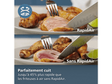 PHILIPS  Airfryer 5000-serie avec fonction vapeur - Rail extensible – NA547/07 -  Nettoyage vapeur - SteamFry - 7,2 L - Jusqu'à 6 pers. - Friteuse à air