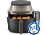 PHILIPS  Airfryer 5000-serie avec fonction vapeur - Rail extensible – NA547/07 -  Nettoyage vapeur - SteamFry - 7,2 L - Jusqu'à 6 pers. - Friteuse à air