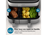 PHILIPS NA555/00 Airfryer avec fonction vapeur Argenté Friteuse à air chaud
