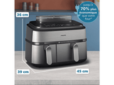 PHILIPS NA555/00 Airfryer avec fonction vapeur Argenté Friteuse à air chaud