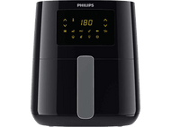 Friteuse à air Philips noire avec un affichage numérique indiquant 180 degrés.