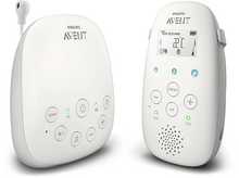 Charger l&#39;image dans la galerie, Deux babyphones Philips Avent blancs. L&#39;un a un haut-parleur, l&#39;autre un écran.
