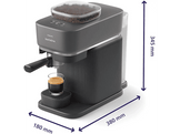 PHILIPS BAR303/60 Milkfrother bundle Black - Machine expresso semi-automatique