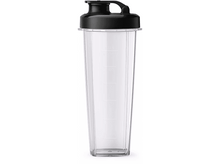 Charger l&#39;image dans la galerie, Shaker transparent avec couvercle noir et mesures.
