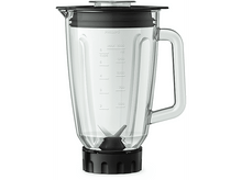Charger l&#39;image dans la galerie, Un pichet de blender transparent avec des mesures et des lames à l&#39;intérieur.
