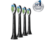 Charger l&#39;image dans la galerie, Quatre têtes de brosse à dents Philips Sonicare sur fond blanc.
