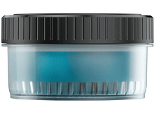 Charger l&#39;image dans la galerie, Récipient en plastique transparent avec couvercle noir, rempli de produit bleu.
