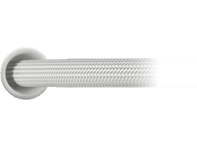 Charger l&#39;image dans la galerie, Vue aérienne d&#39;un fer à repasser blanc et gris avec une poignée incurvée et un cordon d&#39;alimentation, sur fond blanc.
