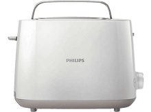 Charger l&#39;image dans la galerie, Grille-pain Philips blanc avec une poignée, sur fond blanc, avec le logo Philips.
