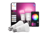 PHILIPS HUE Ampoule LED A67, lumière blanche et colorée, culot E27, lot de 2