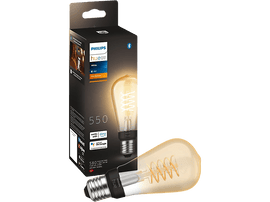 PHILIPS HUE Ampoule LED Edison ST64 Lumière blanc chaude E27 (34298900)