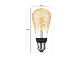 PHILIPS HUE Ampoule LED Edison ST64 Lumière blanc chaude E27 (34298900)