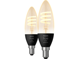 PHILIPS HUE Ampoule LED Smart Filament Candle E14 4.6 W - 2 pièces (41186900)