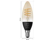 Charger l&#39;image dans la galerie, PHILIPS HUE Ampoule LED Smart Filament Candle E14 4.6 W - 2 pièces (41186900)
