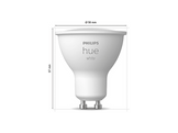 PHILIPS HUE Ampoule LED Spot GU10 4.2W Blanc Chaud 2 pièces (929003666902)