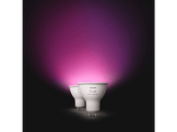 PHILIPS HUE Ampoule LED Spot GU10 4.2W Blanc et lumière colorée Blanc 2 pièces (929003666502)