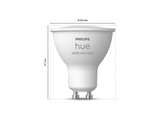 PHILIPS HUE Ampoule LED Spot GU10 4.2W Blanc et lumière colorée Blanc 2 pièces (929003666502)