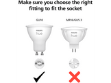 PHILIPS HUE Ampoule LED Spot GU10 4.2W Lumière blanche chaude à froide 2 pièces (929003666702)