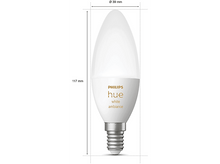 Charger l&#39;image dans la galerie, PHILIPS HUE Ampoule Smart White Ambiance E14 4 W - 2 pièces (35673300)
