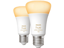 Charger l&#39;image dans la galerie, PHILIPS HUE Ampoule Smart White Ambiance E27 8 W - 2 pièces (29125600)
