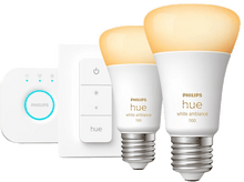 Charger l&#39;image dans la galerie, PHILIPS HUE Ampoule Smart White Ambiance E27 8 W - Kit de démarrage (29181200)
