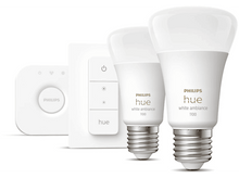 Charger l&#39;image dans la galerie, PHILIPS HUE Ampoule Smart White Ambiance E27 8 W - Kit de démarrage (29181200)
