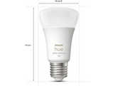 PHILIPS HUE Ampoule Smart White Ambiance E27 8 W - Kit de démarrage (29181200)