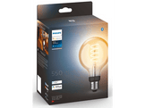 PHILIPS HUE  Ampoule Smart White Ambiance Filament Globe E27 7 W (30148100) Ampoule LED connectée Blanc chaud à blanc froid Ajoutez un pont Hue Bridge pour débloquer plus de fonctionnalités