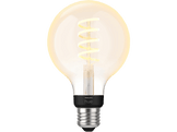 PHILIPS HUE  Ampoule Smart White Ambiance Filament Globe E27 7 W (30148100) Ampoule LED connectée Blanc chaud à blanc froid Ajoutez un pont Hue Bridge pour débloquer plus de fonctionnalités
