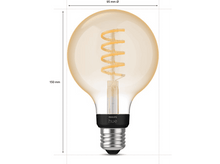 Charger l&#39;image dans la galerie, PHILIPS HUE Ampoule Smart White Ambiance Filament Globe E27 7 W (30148100)
