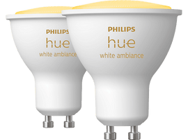 PHILIPS HUE Ampoule Smart White Ambiance GU10 5 W - 2 pièces (34012100)