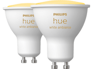 PHILIPS HUE Ampoule Smart White Ambiance GU10 5 W - 2 pièces (34012100)