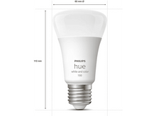 Charger l&#39;image dans la galerie, PHILIPS HUE  Ampoule Smart White and Color E27 9 W - 2 pièces (55009400) Ampoule LED connectée Multicolore Ajoutez un pont Hue Bridge pour débloquer plus de fonctionnalités
