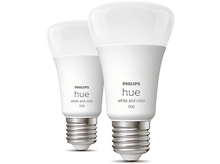 Charger l&#39;image dans la galerie, PHILIPS HUE  Ampoule Smart White and Color E27 9 W - 2 pièces (55009400) Ampoule LED connectée Multicolore Ajoutez un pont Hue Bridge pour débloquer plus de fonctionnalités
