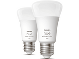 PHILIPS HUE  Ampoule Smart White and Color E27 9 W - 2 pièces (55009400) Ampoule LED connectée Multicolore Ajoutez un pont Hue Bridge pour débloquer plus de fonctionnalités