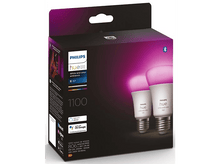 Charger l&#39;image dans la galerie, PHILIPS HUE  Ampoule Smart White and Color E27 9 W - 2 pièces (55009400) Ampoule LED connectée Multicolore Ajoutez un pont Hue Bridge pour débloquer plus de fonctionnalités
