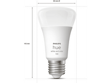 Charger l&#39;image dans la galerie, PHILIPS HUE  Ampoule Smart White and Color E27 9 W (29117100) Ampoule LED connectée Multicolore Ajoutez un pont Hue Bridge pour débloquer plus de fonctionnalités
