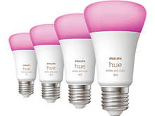 Charger l&#39;image dans la galerie, PHILIPS HUE Ampoule Smart White and Color E27 9 W - 4 pièces (32840200)
