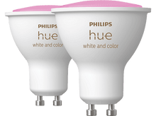 Charger l&#39;image dans la galerie, PHILIPS HUE Ampoule Smart White and Color GU10 4.3 W Blanc - 2 pièces (34008400)
