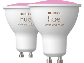 PHILIPS HUE Ampoule Smart White and Color GU10 4.3 W Blanc - 2 pièces (34008400)