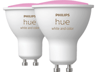 PHILIPS HUE Ampoule Smart White and Color GU10 4.3 W Blanc - 2 pièces (34008400)