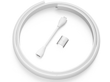 Charger l&#39;image dans la galerie, Bande lumineuse blanche avec connecteur, câble blanc et petit cache connecteur blanc.

