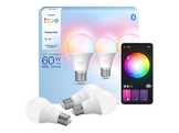 PHILIPS HUE Bundle Essential Ampoule connectée A60 - Lumière blanche et colorée 3 pièces + Interrupteur variateur sans fil